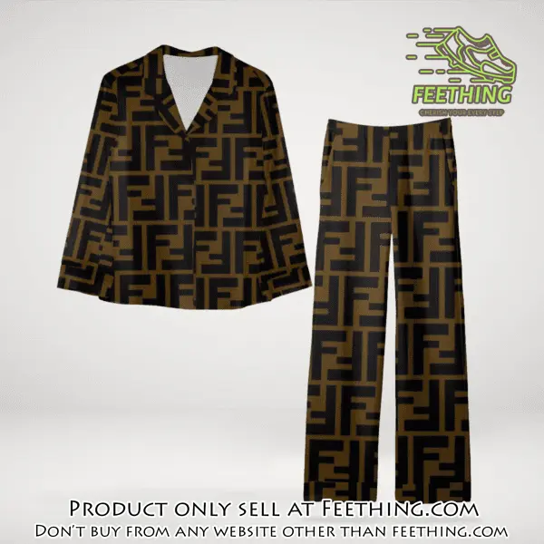 Trending luxury fendi satin pajama set pjs1051 ft5925370